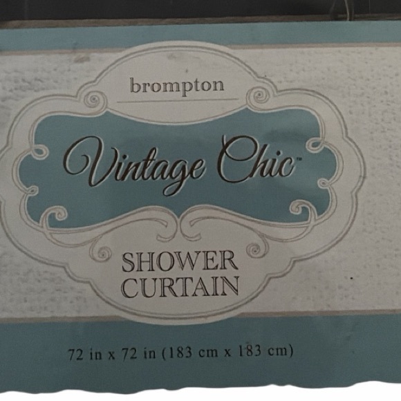 Vintage Chic Gray Shower Curtain - Picture 2 of 6